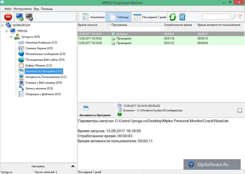 Скриншот 6 продукта Mipko Employee Monitor